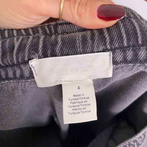 COS Wide-Leg Fluid Denim Pants in Washed Black 4 - Picture 3 of 5